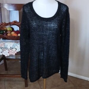 DKNY- Asymmetric Black Sweater